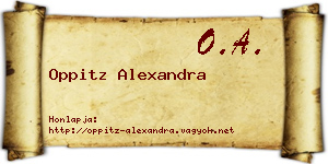 Oppitz Alexandra névjegykártya